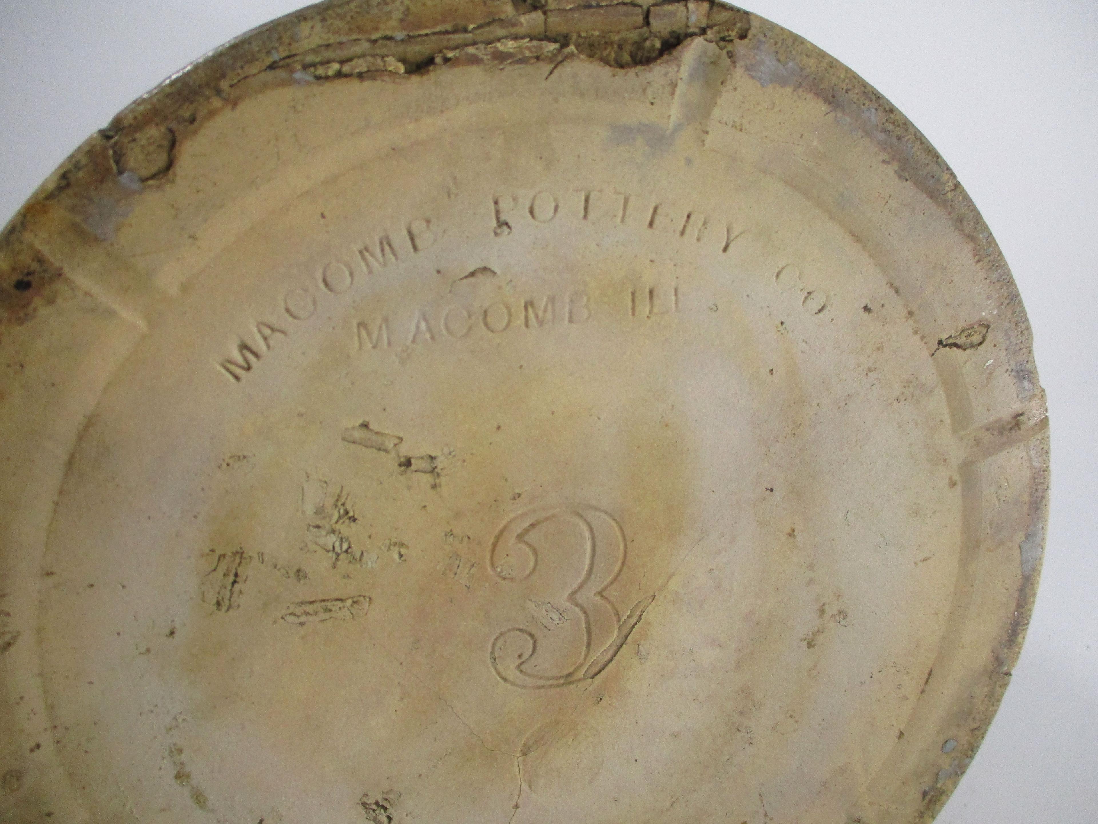 3 Gal. Macomb Stoneware Salt Glaze Crock