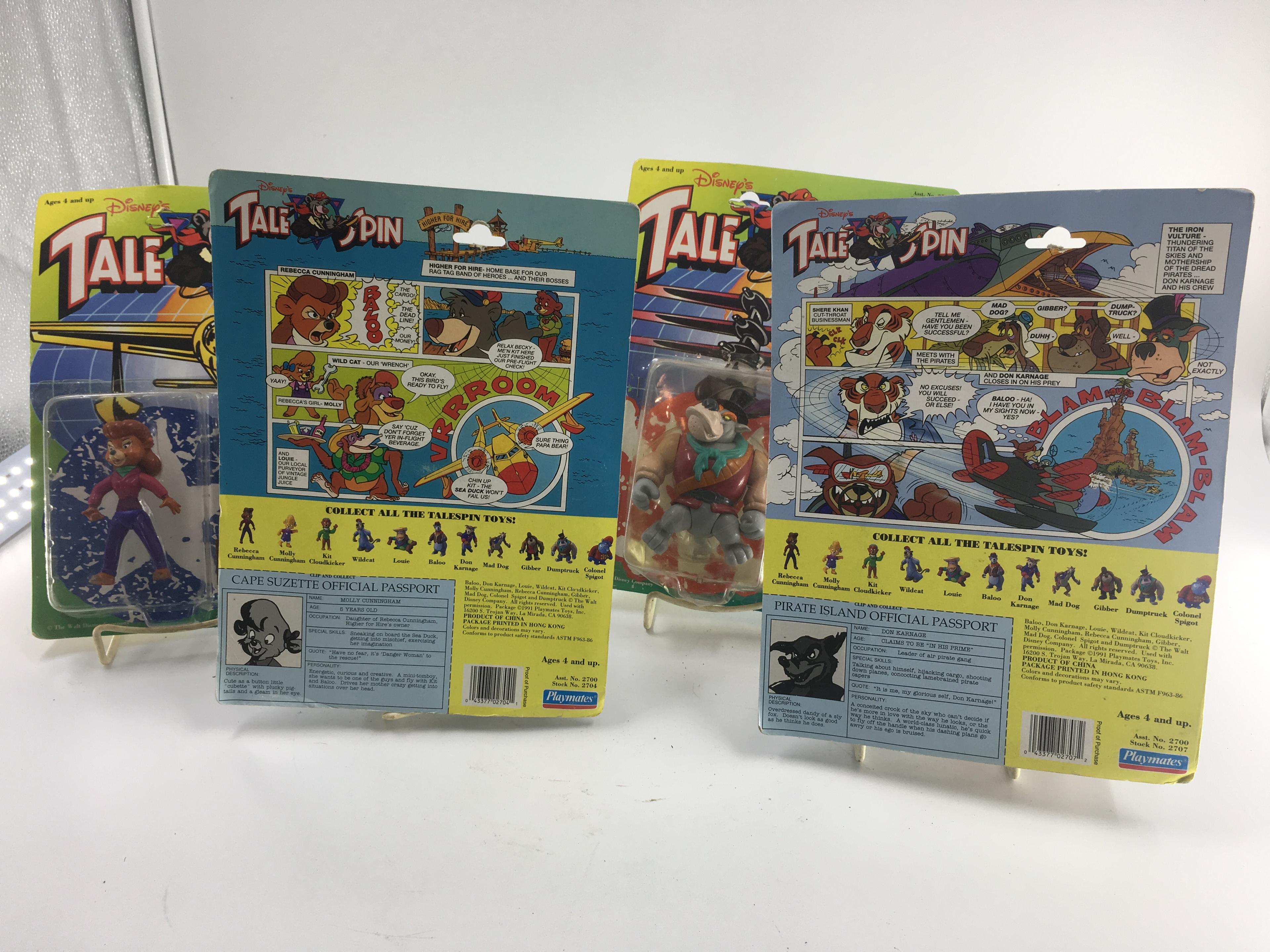 4 TALE SPIN ACTION FIGURES