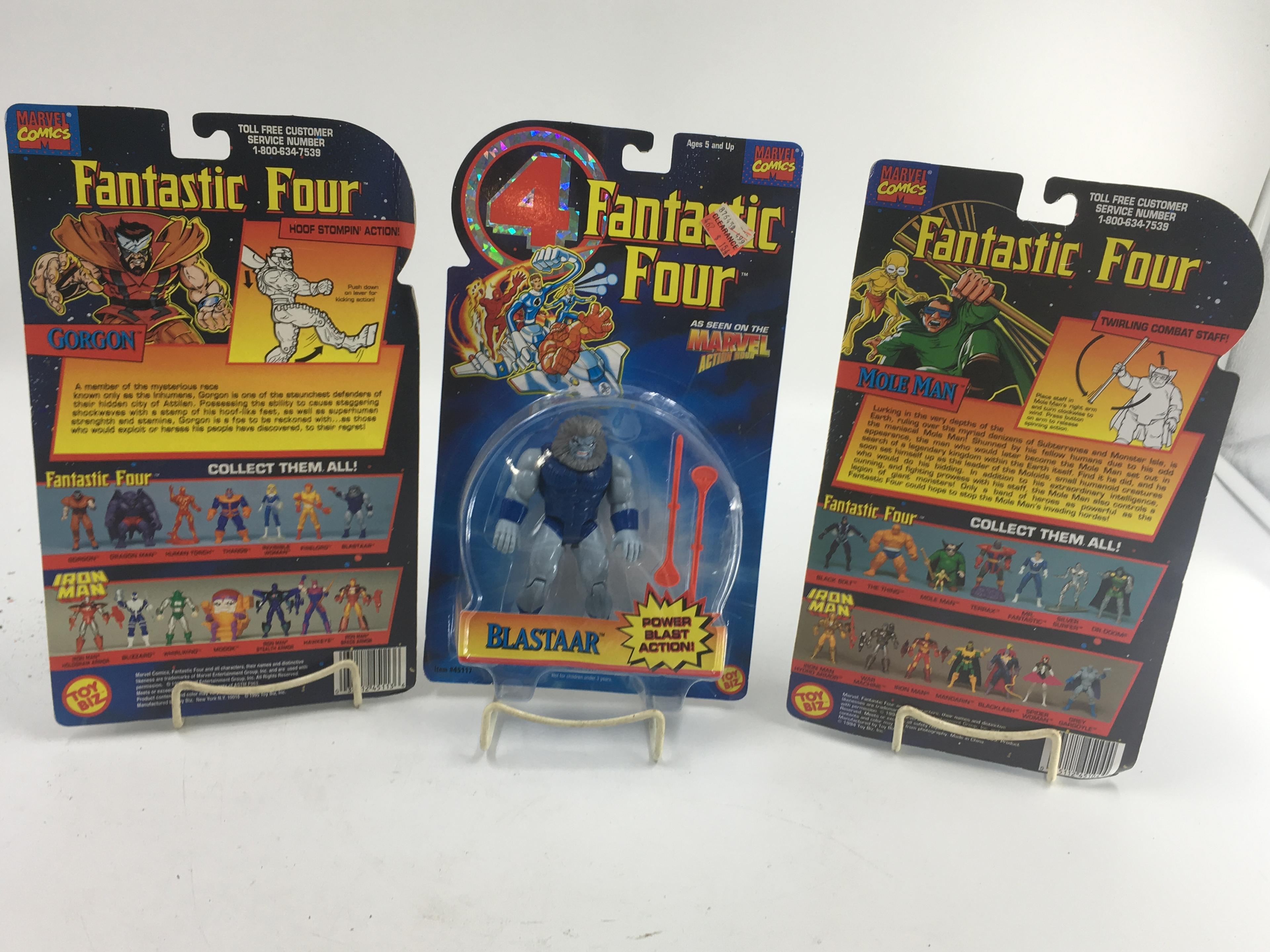 3 FANTASTIC FOUR ACTION FIGURES