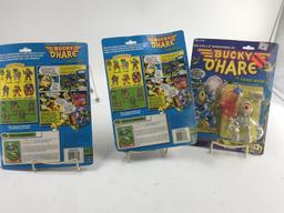 3 BUCKY O'HARE ACTION FIGURES