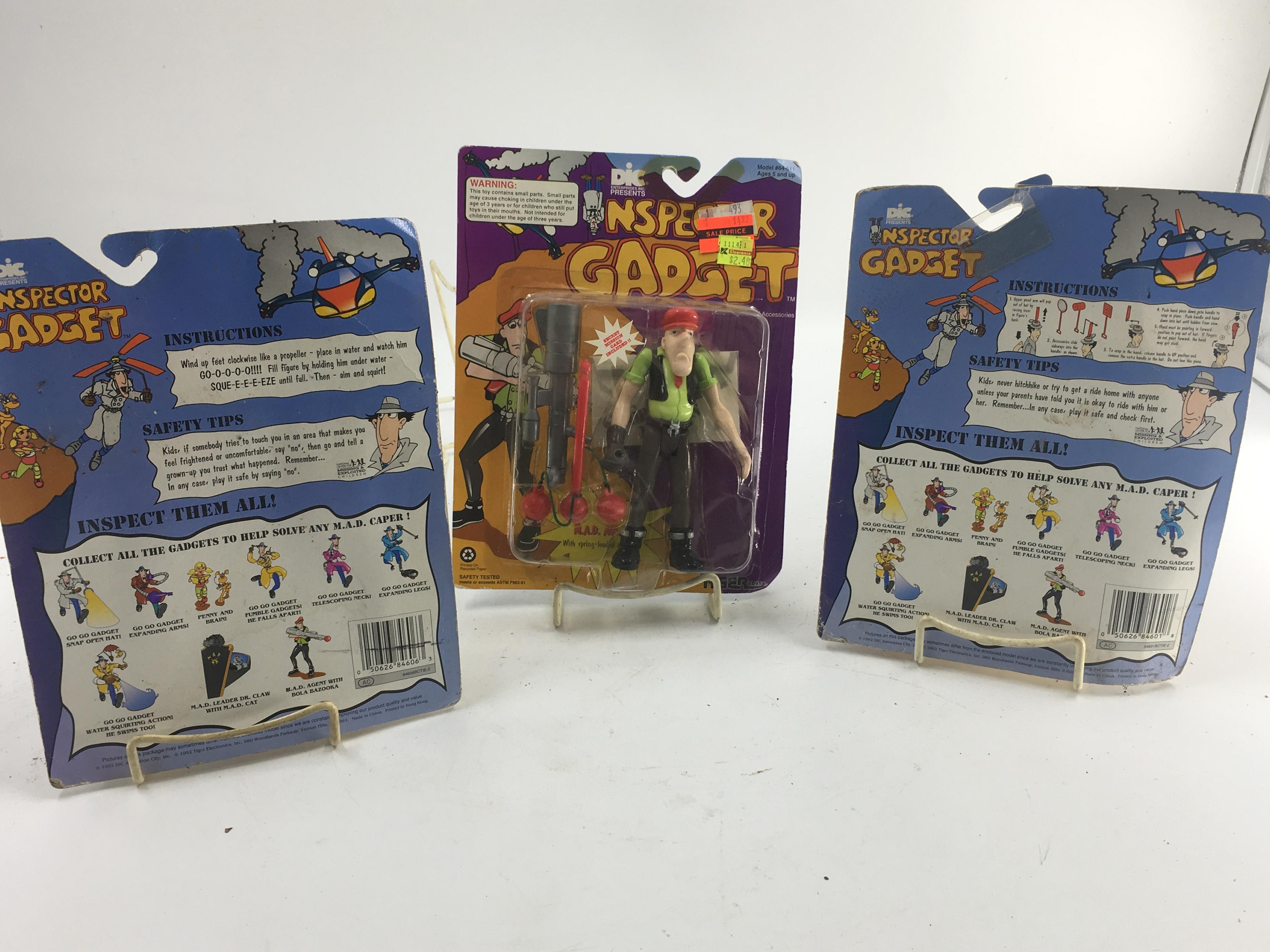 3 INSPECTOR GADGET ACTION FIGURE