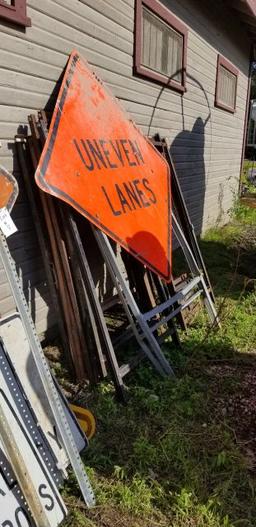 LOT of Misc. Construction / Road Signs