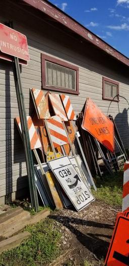 LOT of Misc. Construction / Road Signs