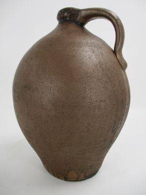 1 Gal. Decorated Ovoid Redware Jug