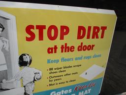 NOS Gates Belts Door Mat Sign