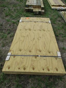 (8) 4' x 8' 3/4" Treated Plywood