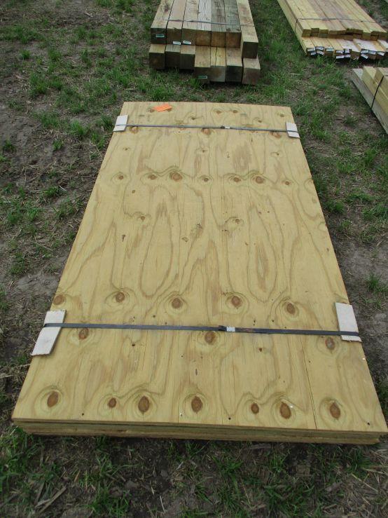 (8) 4' x 8' 3/4" Treated Plywood