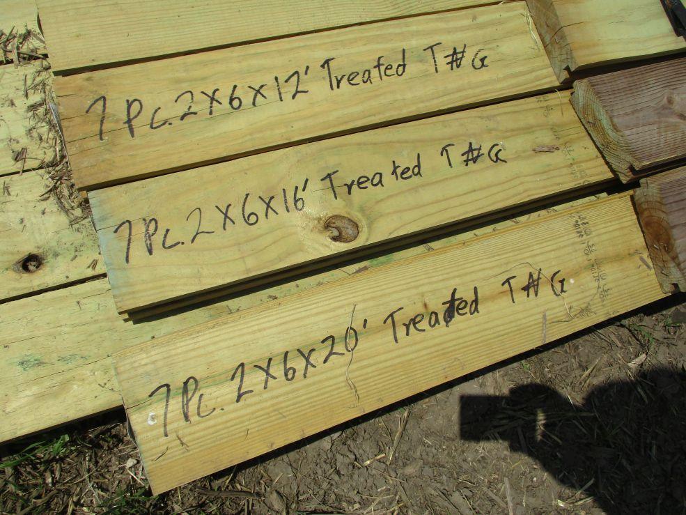 (21) 2" x 6" Treated Tongue and Groove
