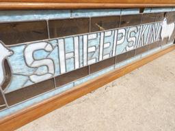 Early Sheep Skin Stained Glass Window