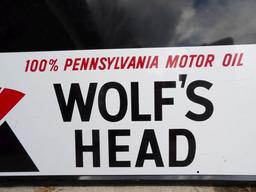 Wolfs Head Motor Oil 1972 Sign