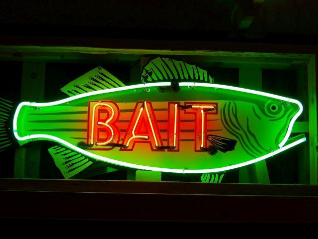 Bait Fish Porcelain Neon Sign