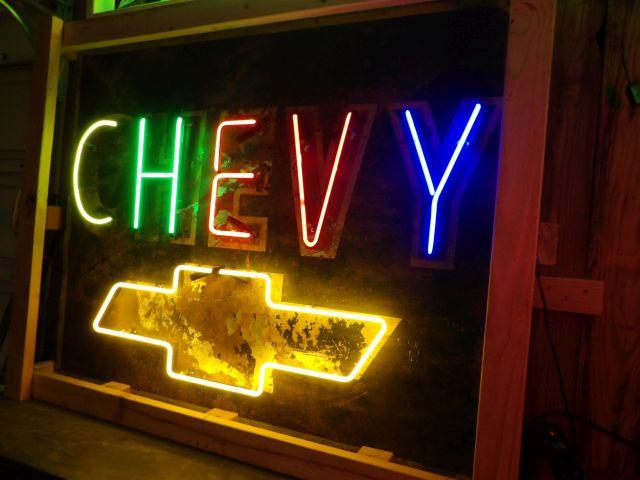 1960's Chevy Neon Dealership Sign