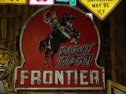 Frontier Gas Rarin' To Go Neon Sign