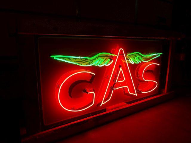 Flying A Gas Station Neon Porcelain Sign