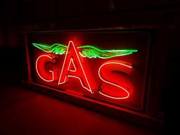 Flying A Gas Station Neon Porcelain Sign