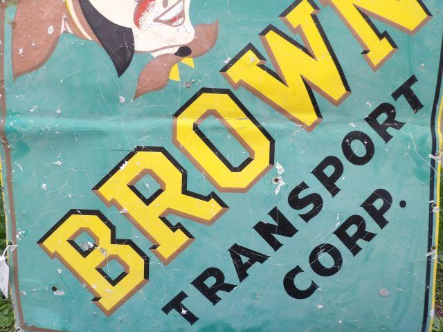 Brown Transport Corp Galvanized Sign