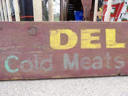 Delicatessen Cold Meats-Drinks-Fresh Vegetables Sign