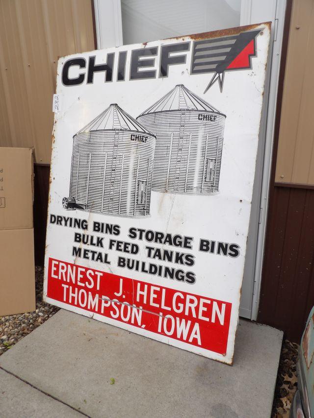 Chief Grain Bin Storage Sign