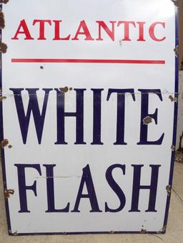 Atlantic White Flash Porc. Sign