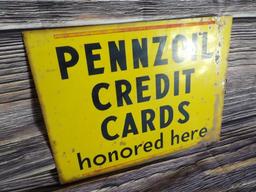 Penzoil Credit Card Flange Sign
