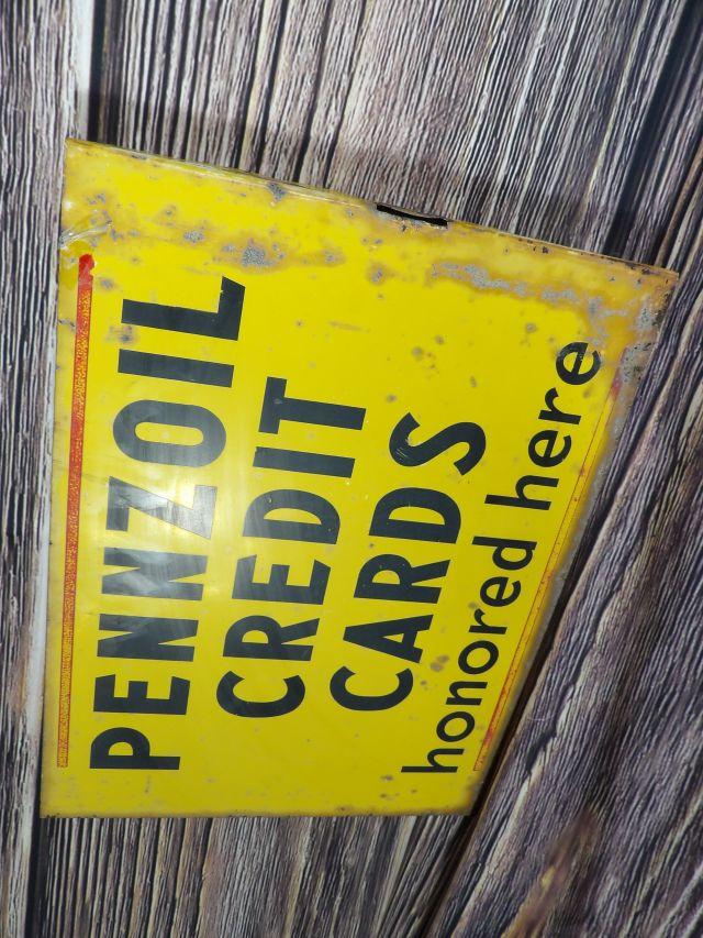 Penzoil Credit Card Flange Sign