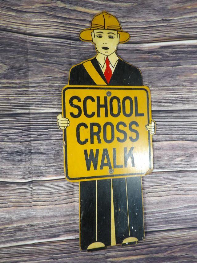 Wooden School Crosswalk Sign