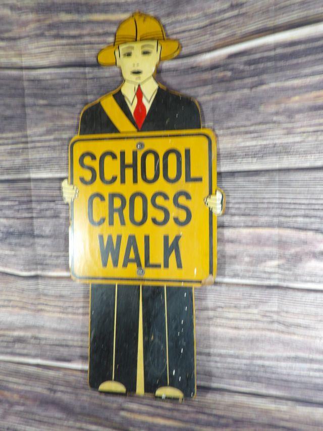 Wooden School Crosswalk Sign