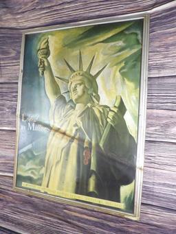 1941 Schlitz Beer Statue of Liberty Sign