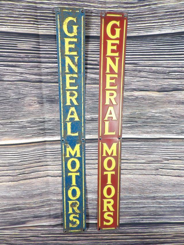 Lot of (2) General Motors Vertical Signs