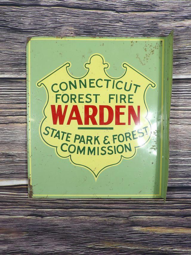 Connecticut Forest Fire Warden Park Flange Sign