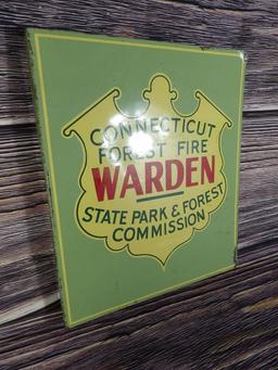 Connecticut Forest Fire Warden Park Flange Sign