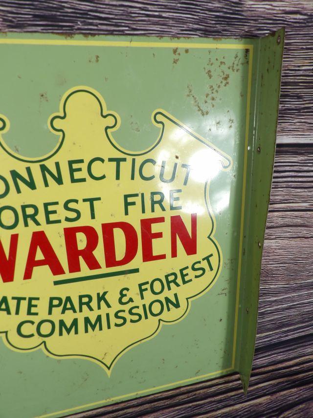 Connecticut Forest Fire Warden Park Flange Sign