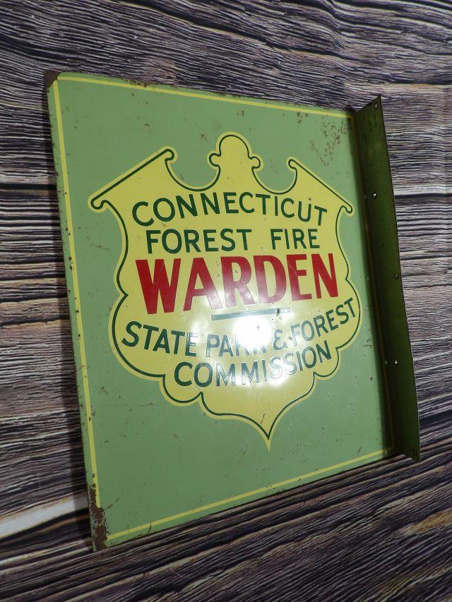 Connecticut Forest Fire Warden Park Flange Sign