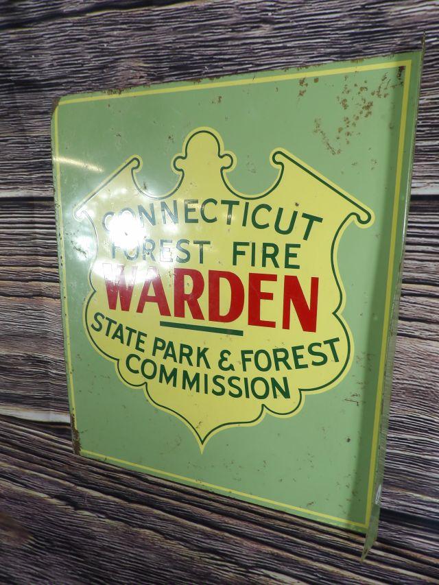 Connecticut Forest Fire Warden Park Flange Sign
