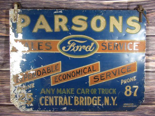 1940s Schmaltz Parsons Ford Sign - New York