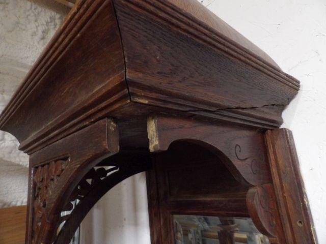 Oak Marble Top Etagere / Barber Shop Counter