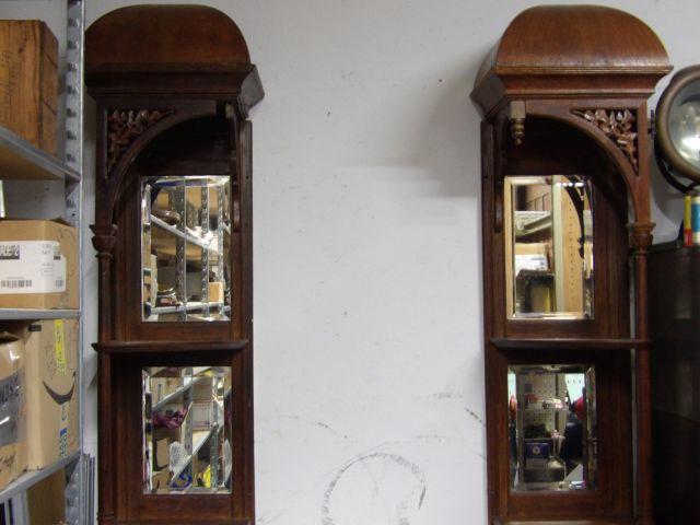 Oak Marble Top Etagere / Barber Shop Counter