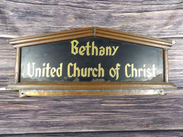 Bethany United Church of Christ Copper Framed Sign