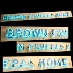 Brown Funeral Home Neon Sign