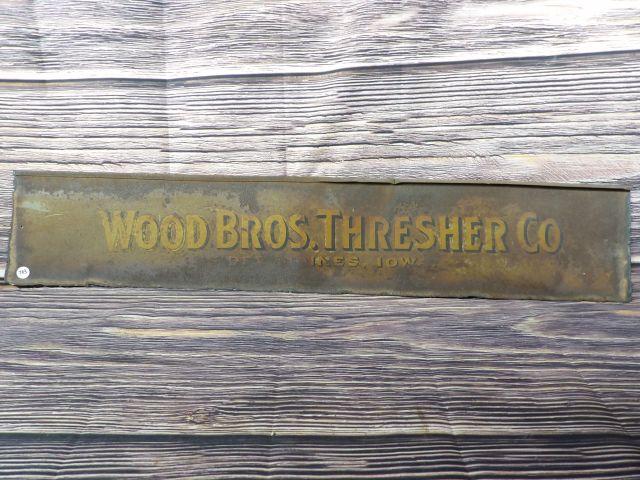Wood Bros. Thresher Sign