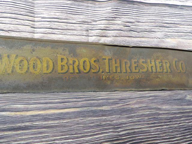 Wood Bros. Thresher Sign