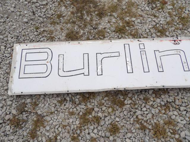 Burlington Railroad Alum. Sign