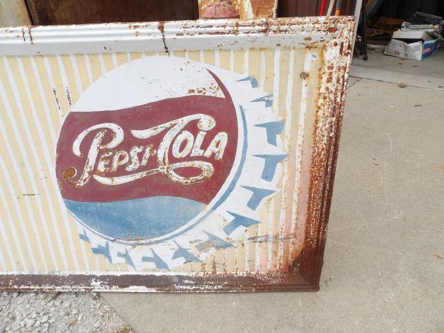 1950s Pepsi Cola Soda Patina Sign