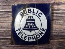 Porc. Telephone Flange Sign