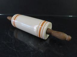 Little York, IL Stoneware Adv. Rolling Pin