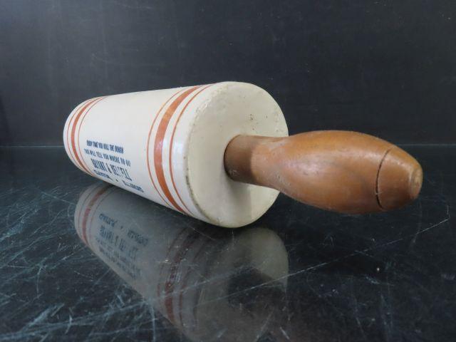 Clayton, IL Stoneware Adv. Rolling Pin