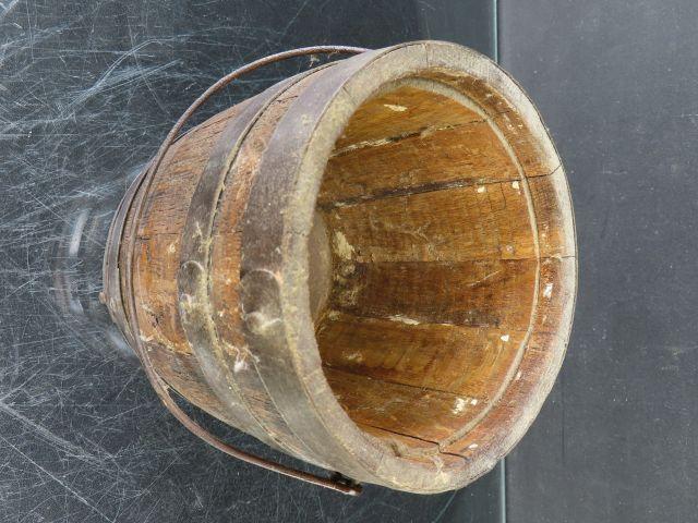 Early Wooden Barrel Paint Pail