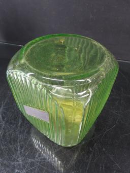 Green Depression Kitchen Canister Jar