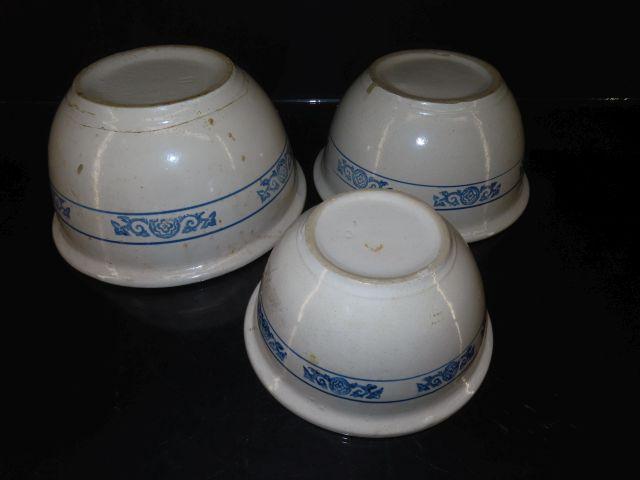 Lot of (3) Western Stoneware Mixing Bowls