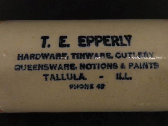 Tallula, IL Stoneware Adv. Rolling Pin